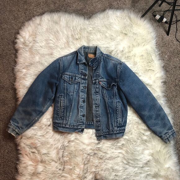 Vintage 80s Levi's Mens Blue Denim Jean Trucker Jacket 70506 Made In The USA - Picture 2 of 16